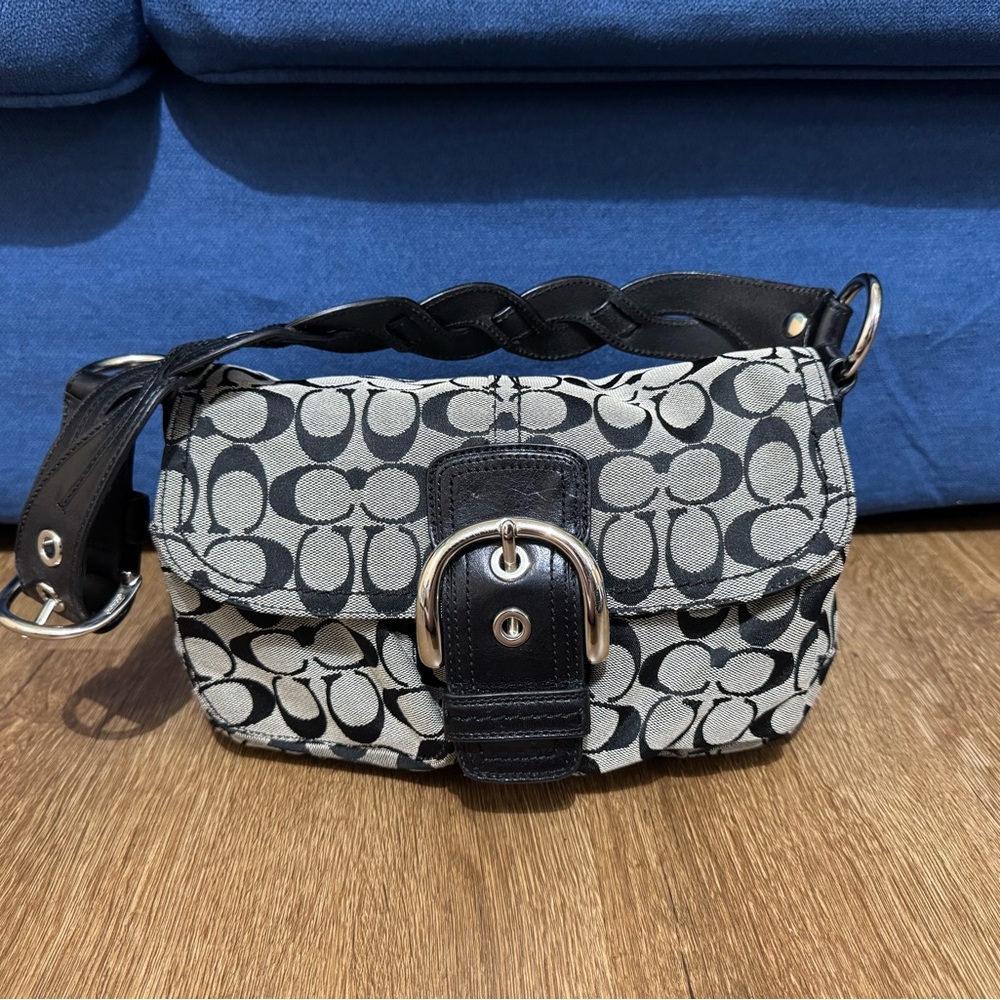 Coach vintage Black and Gray Patterned Women's Bag